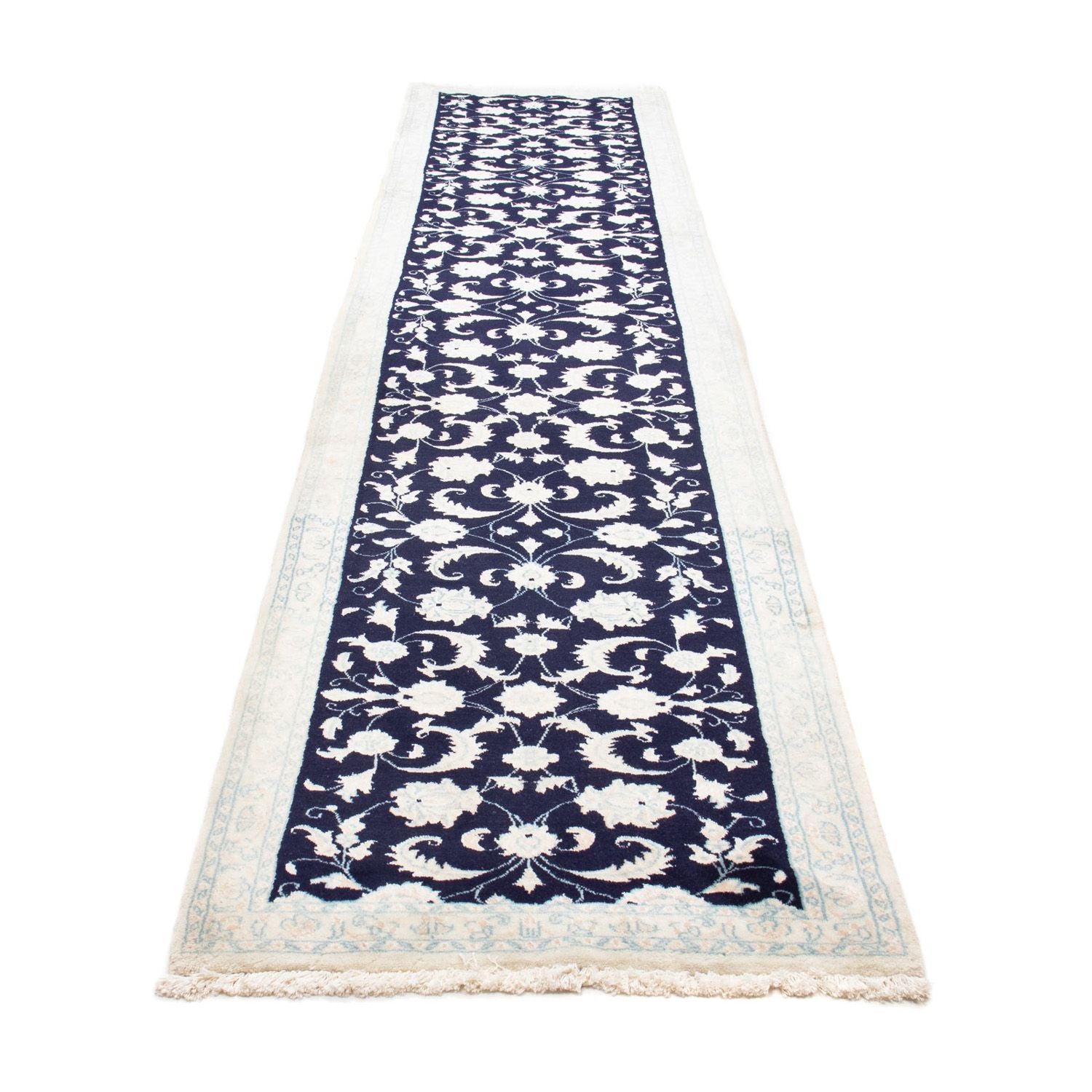 Tappeto corsia Tappeto Persero - Nain - 393 x 83 cm - blu scuro
