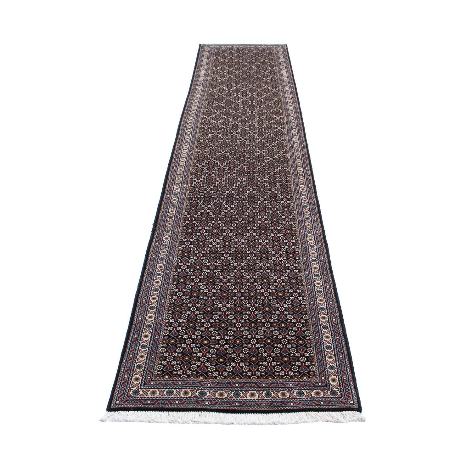 Tappeto corsia Tappeto Persero - Tabriz - 391 x 70 cm - grigio