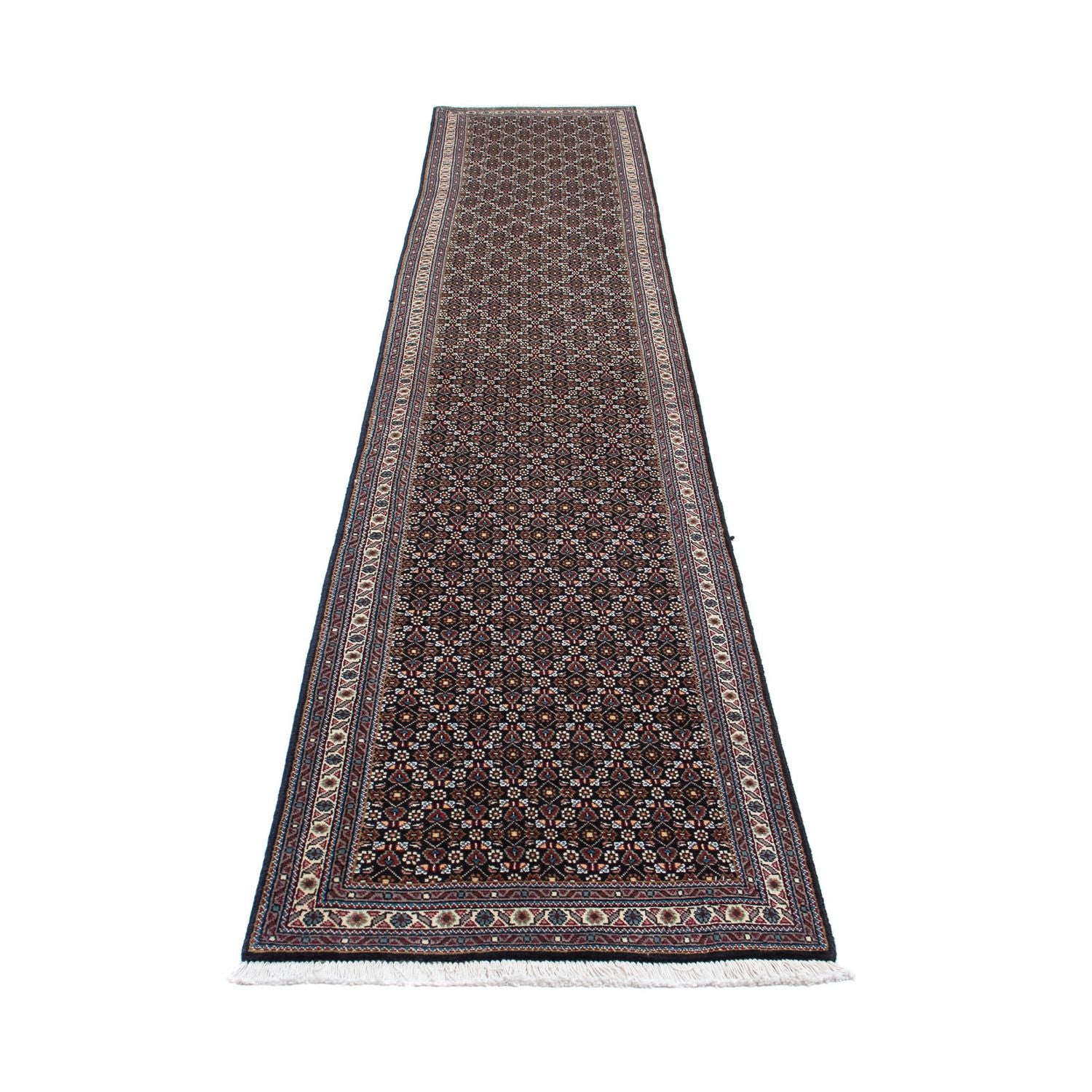 Tappeto corsia Tappeto Persero - Tabriz - 392 x 67 cm - grigio