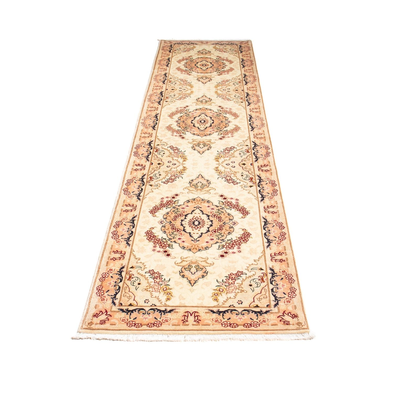 Tappeto corsia Tappeto Persero - Tabriz - Reale - 306 x 74 cm - beige