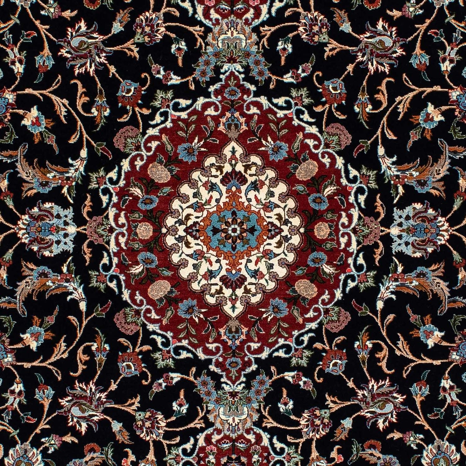 Tappeto Persero - Ghom - 213 x 141 cm - blu scuro