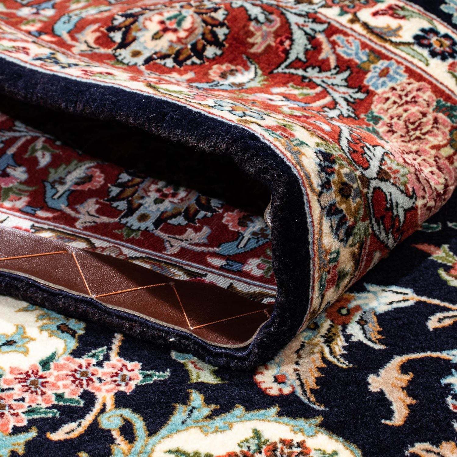 Tappeto Persero - Ghom - 213 x 141 cm - blu scuro