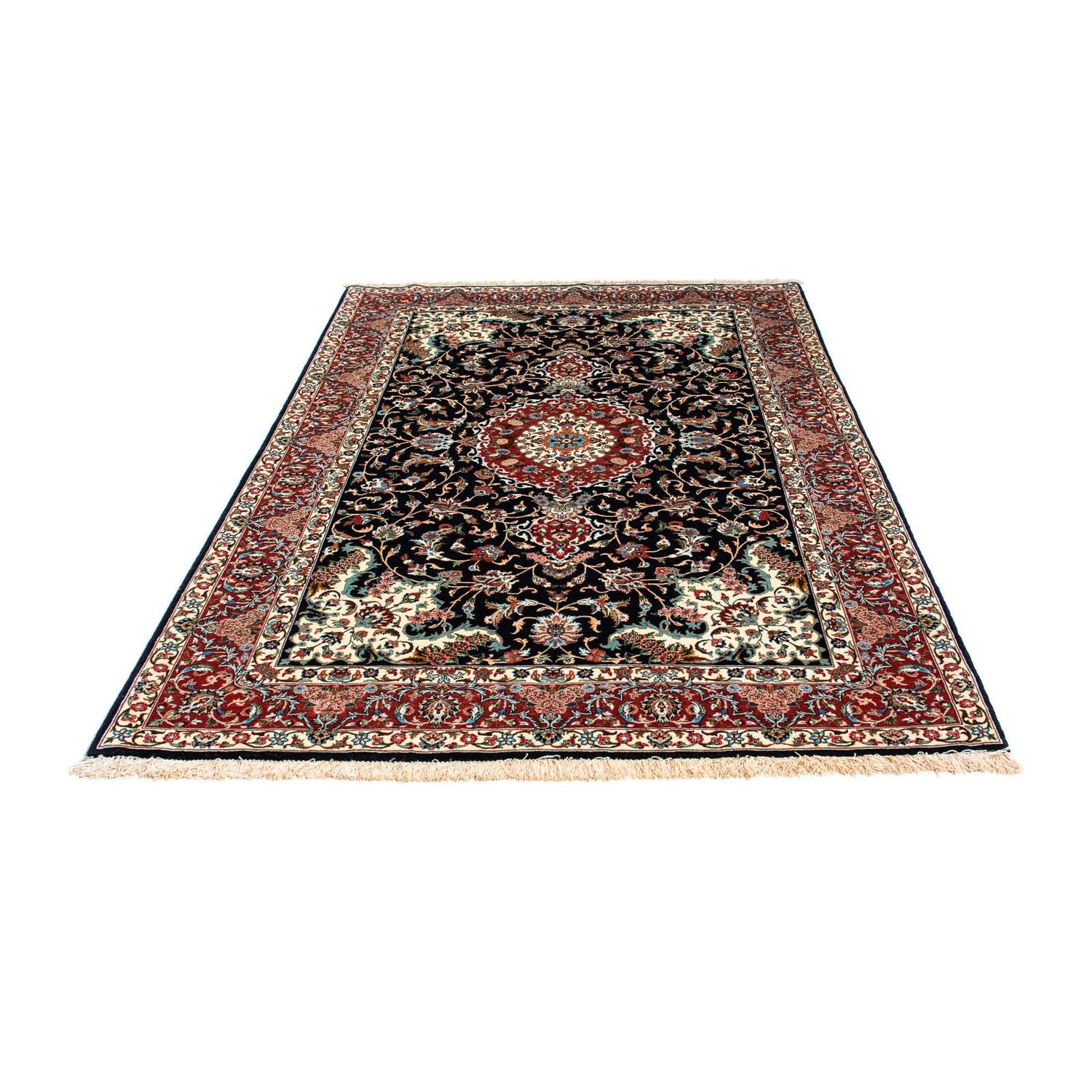 Tappeto Persero - Ghom - 213 x 141 cm - blu scuro