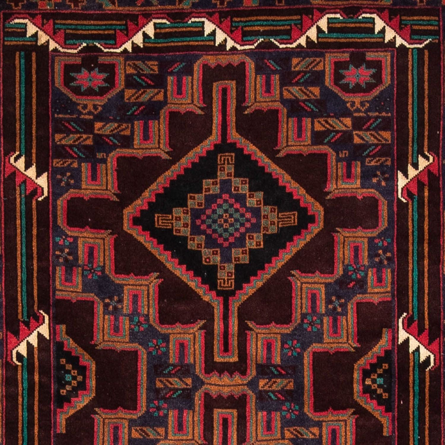 Tappeto corsia Tappeto Belutsch - 206 x 108 cm - marrone