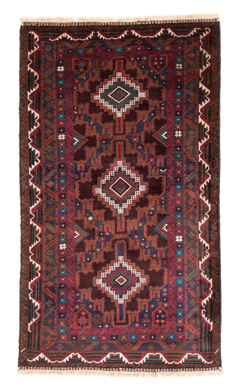 Tappeto corsia Tappeto Belutsch - 194 x 105 cm - ruggine