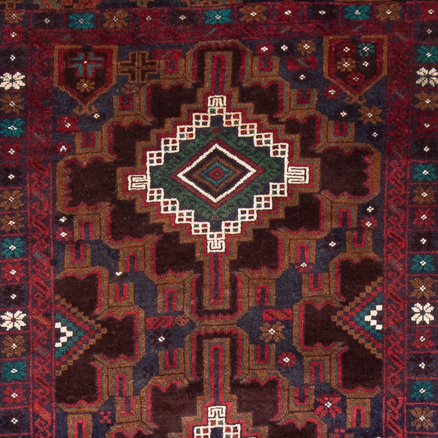 Tappeto corsia Tappeto Belutsch - 194 x 105 cm - ruggine