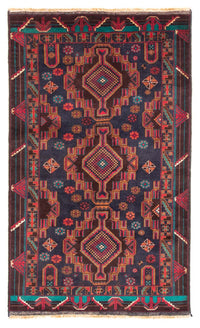 Tappeto corsia Tappeto Belutsch - 194 x 108 cm - rosso scuro