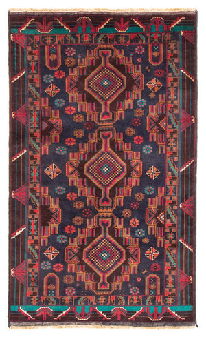 Tappeto corsia Tappeto Belutsch - 194 x 108 cm - rosso scuro