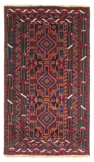 Tappeto corsia Tappeto Belutsch - 190 x 106 cm - rosso scuro