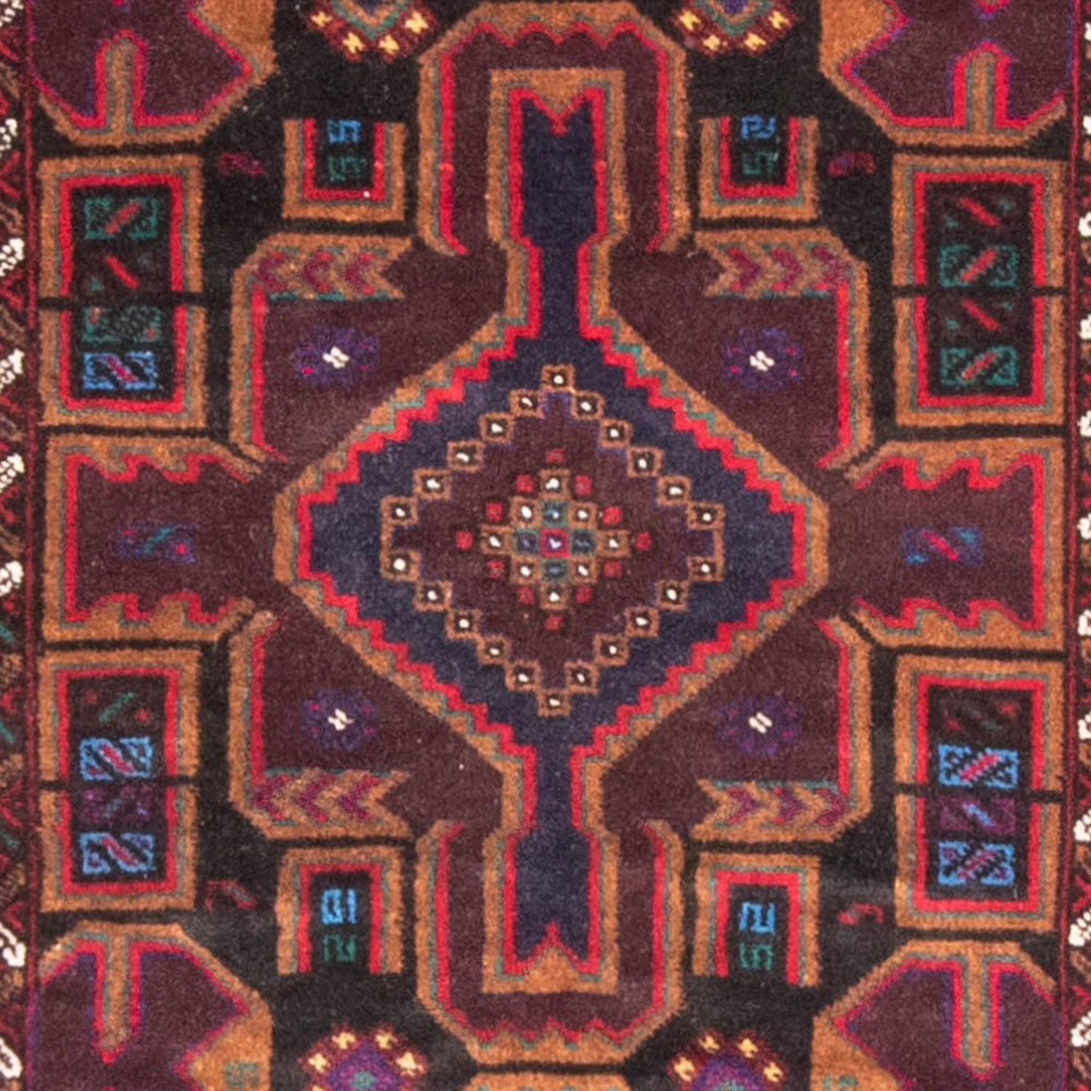Tappeto corsia Tappeto Belutsch - 190 x 106 cm - rosso scuro