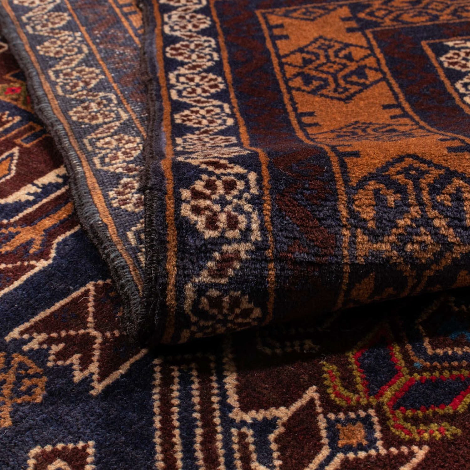 Tappeto corsia Tappeto Belutsch - 184 x 107 cm - blu scuro