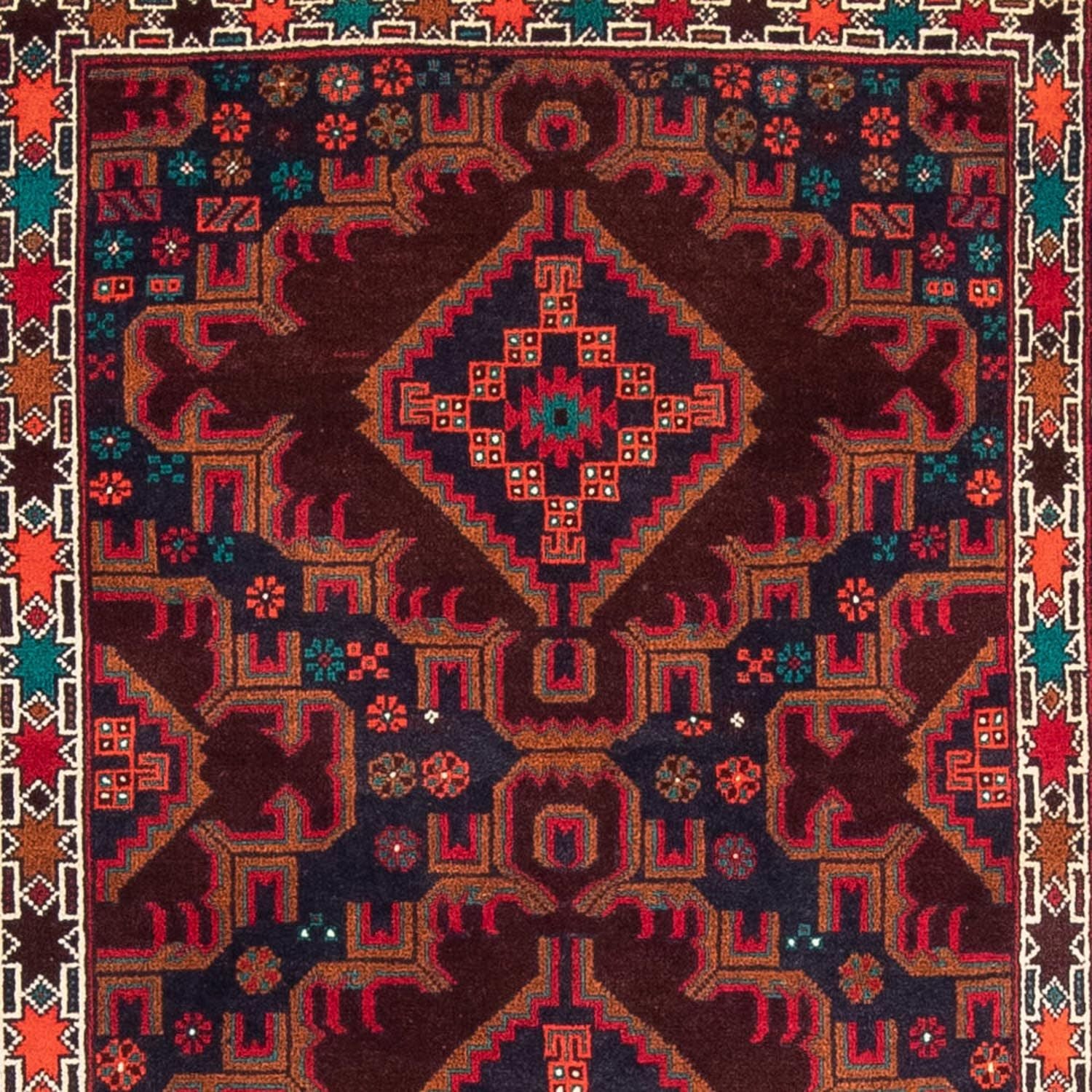 Tappeto corsia Tappeto Belutsch - 197 x 105 cm - rosso scuro