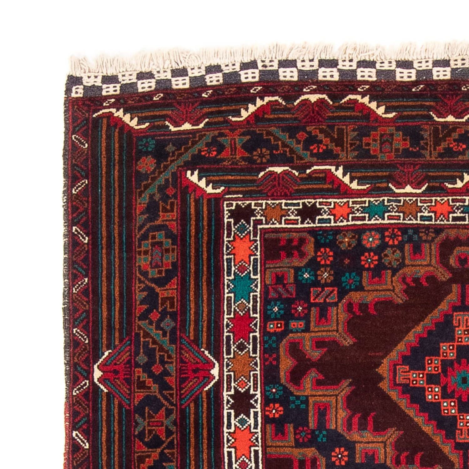 Tappeto corsia Tappeto Belutsch - 197 x 105 cm - rosso scuro