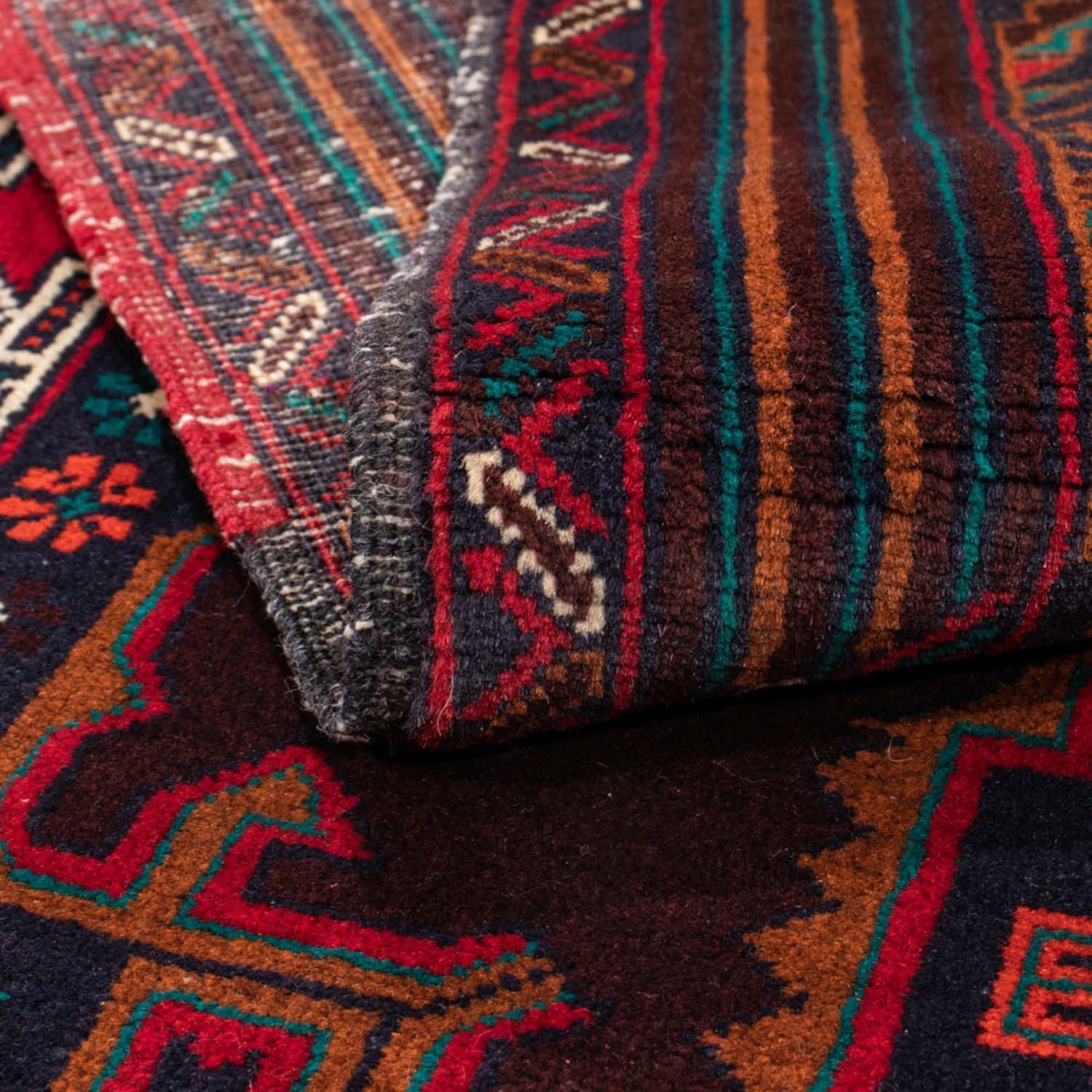 Tappeto corsia Tappeto Belutsch - 197 x 105 cm - rosso scuro