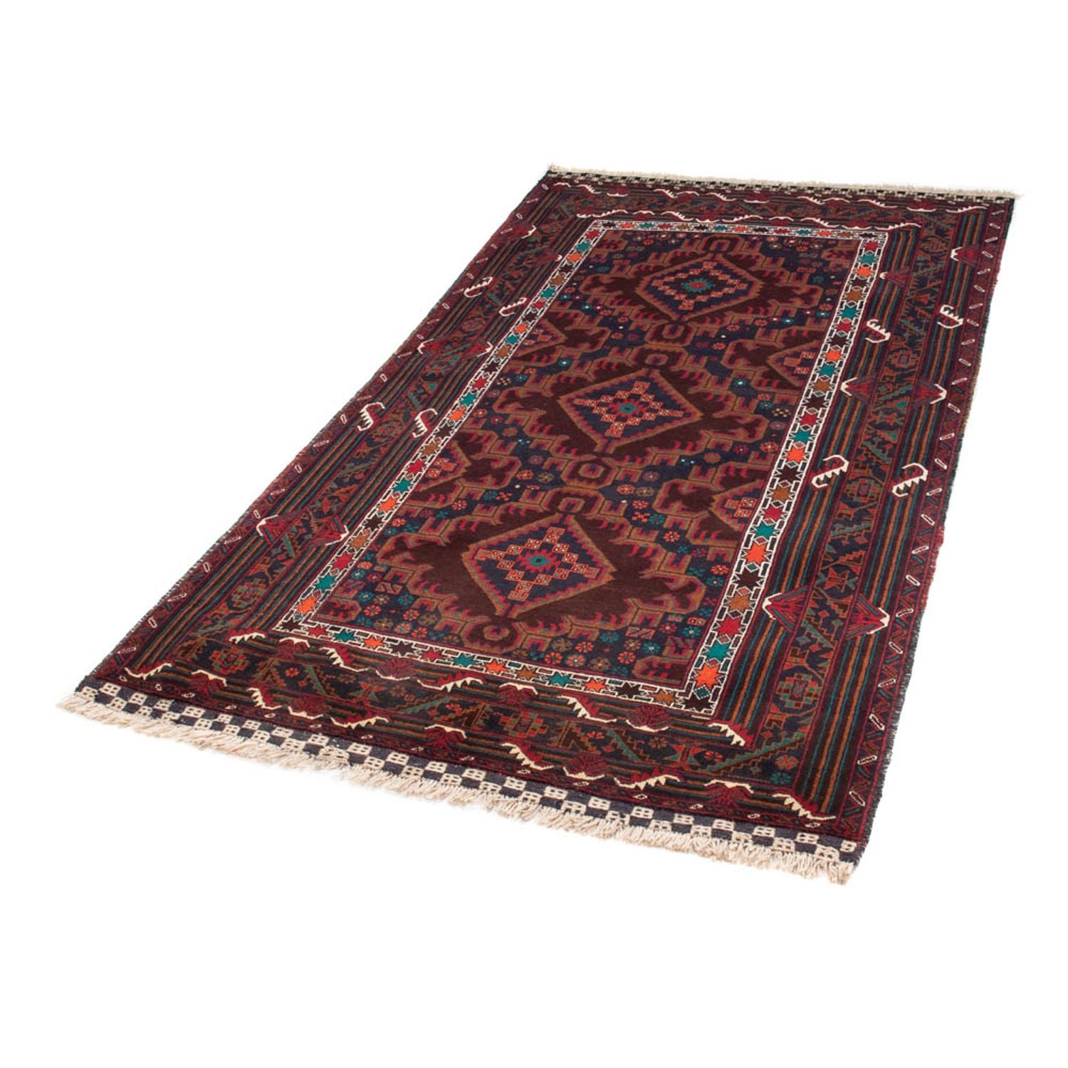 Tappeto corsia Tappeto Belutsch - 197 x 105 cm - rosso scuro