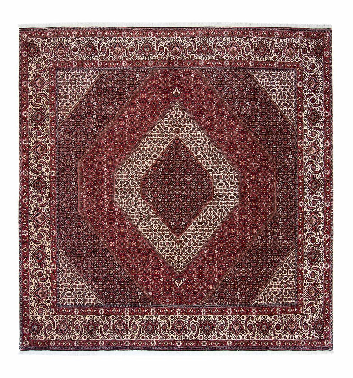 Tappeto Persero - Bidjar quadrato  - 300 x 300 cm - rosso scuro