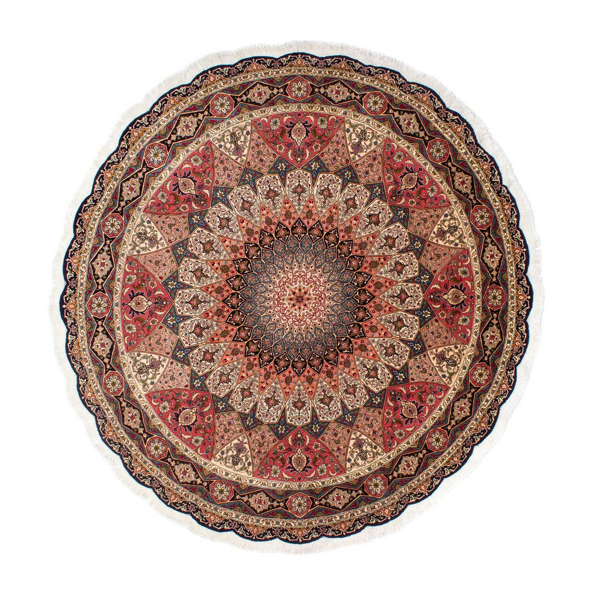 Tappeto Persero - Tabriz - Reale rotondo  - 250 x 250 cm - multicolore