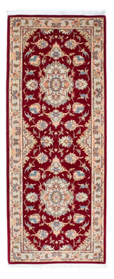 Tappeto corsia Tappeto Persero - Tabriz - Reale - 213 x 83 cm - rosso scuro