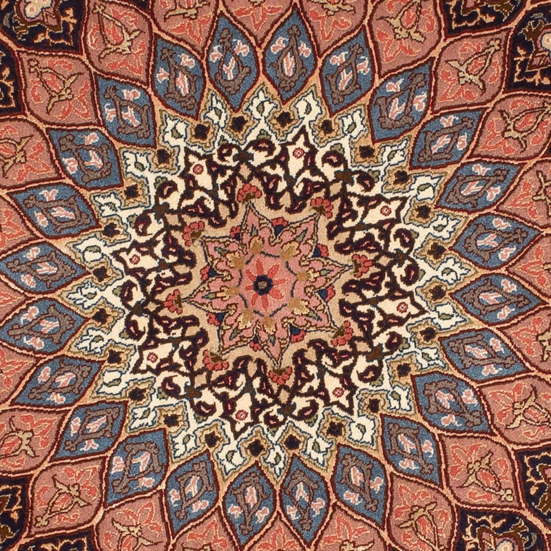 Tappeto Persero - Tabriz - Reale rotondo  - 150 x 150 cm - marrone