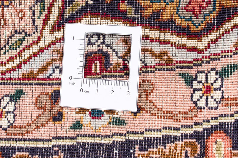 Tappeto Persero - Tabriz - Reale rotondo  - 150 x 150 cm - marrone