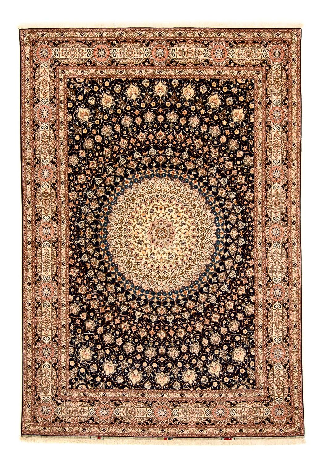 Tappeto Persero - Tabriz - Reale - 338 x 248 cm - blu scuro