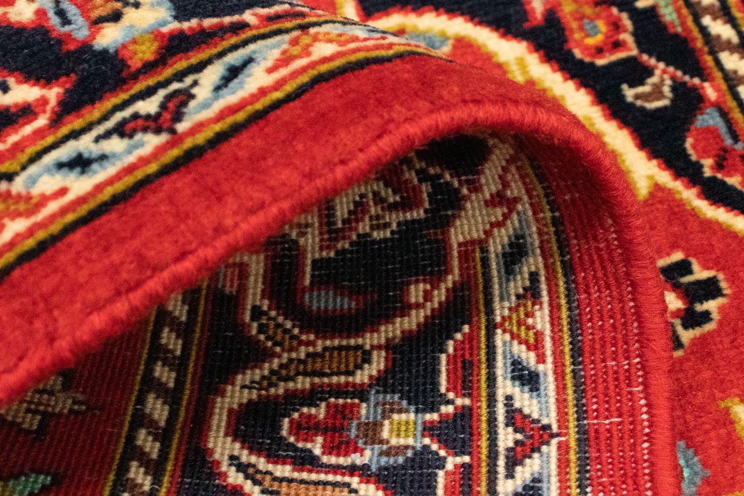 Tappeto Persero - Keshan - 124 x 68 cm - rosso scuro