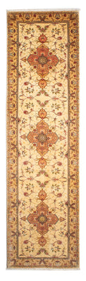 Tappeto corsia Tappeto Persero - Tabriz - Reale - 314 x 80 cm - marrone chiaro