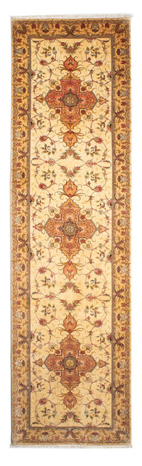 Tappeto corsia Tappeto Persero - Tabriz - Reale - 314 x 80 cm - marrone chiaro