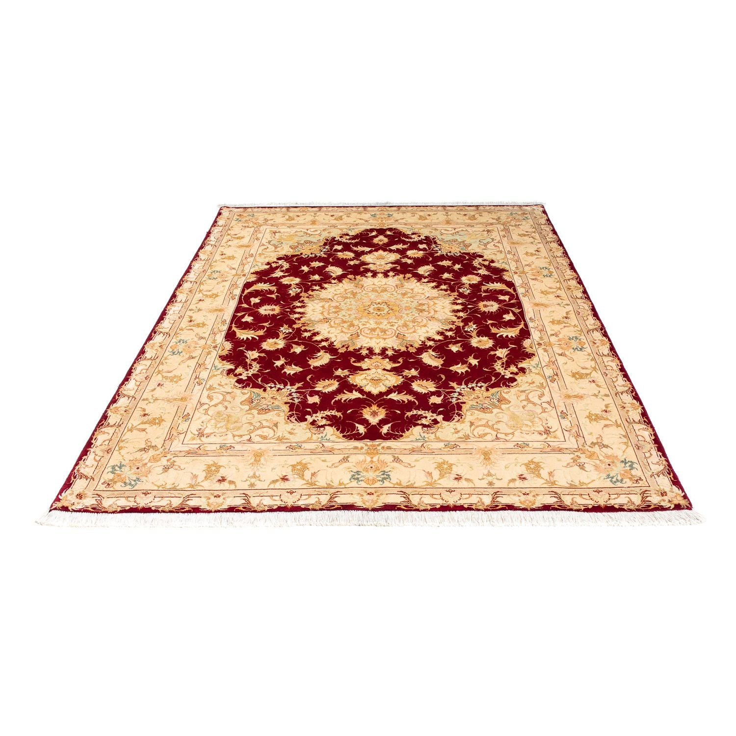 Tappeto Persero - Tabriz - Reale - 200 x 153 cm - rosso scuro