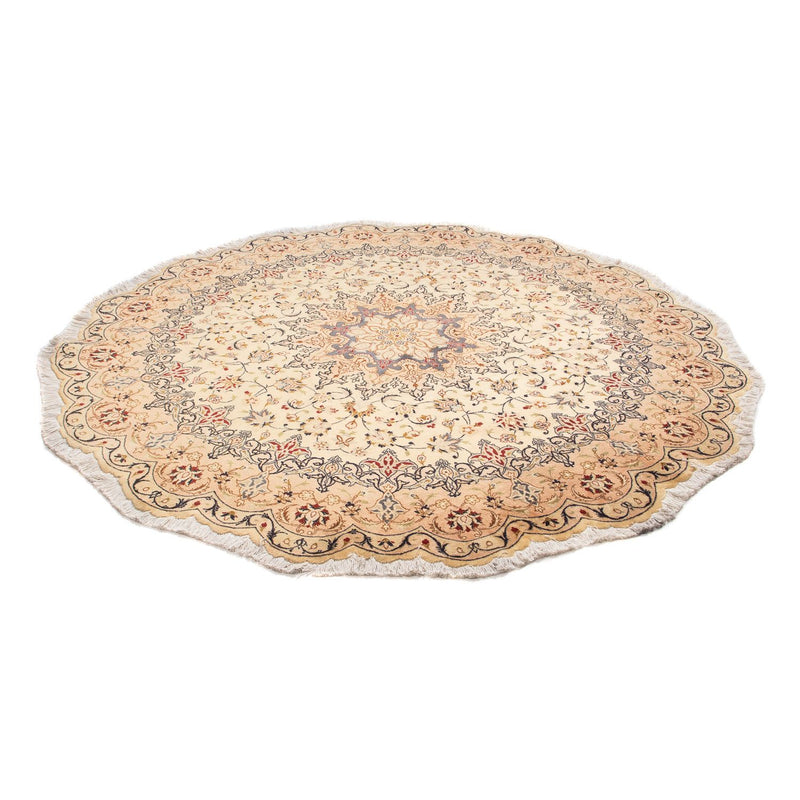 Tappeto Persero - Tabriz - Reale rotondo  - 195 x 195 cm - beige