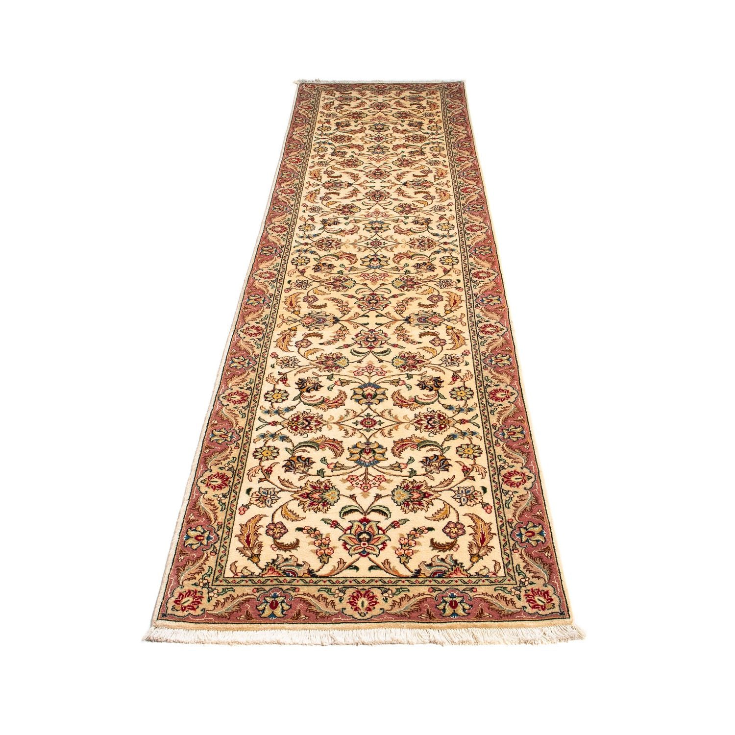 Tappeto corsia Tappeto Persero - Tabriz - Reale - 299 x 68 cm - beige
