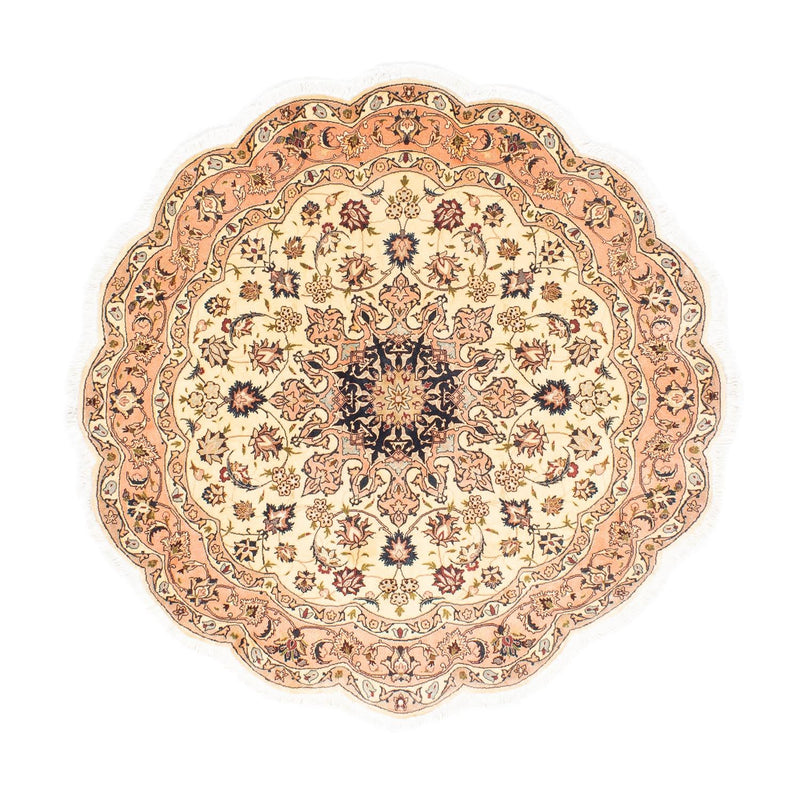 Tappeto Persero - Tabriz - Reale rotondo  - 150 x 150 cm - beige