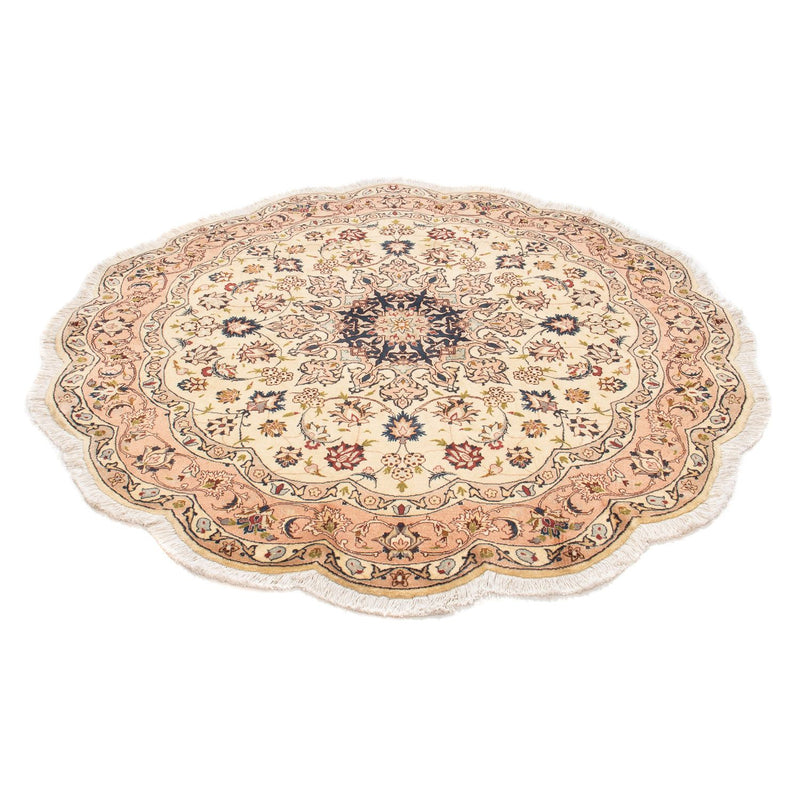 Tappeto Persero - Tabriz - Reale rotondo  - 150 x 150 cm - beige
