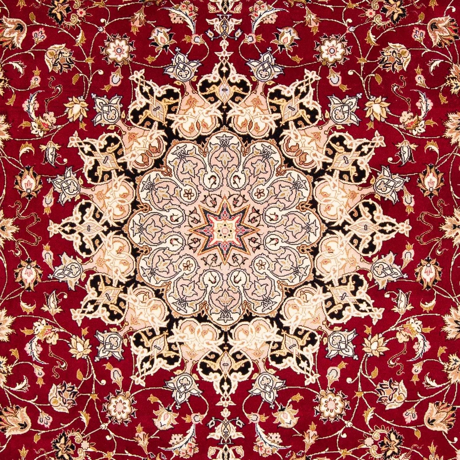 Tappeto Persero - Tabriz - Reale - 303 x 202 cm - rosso scuro