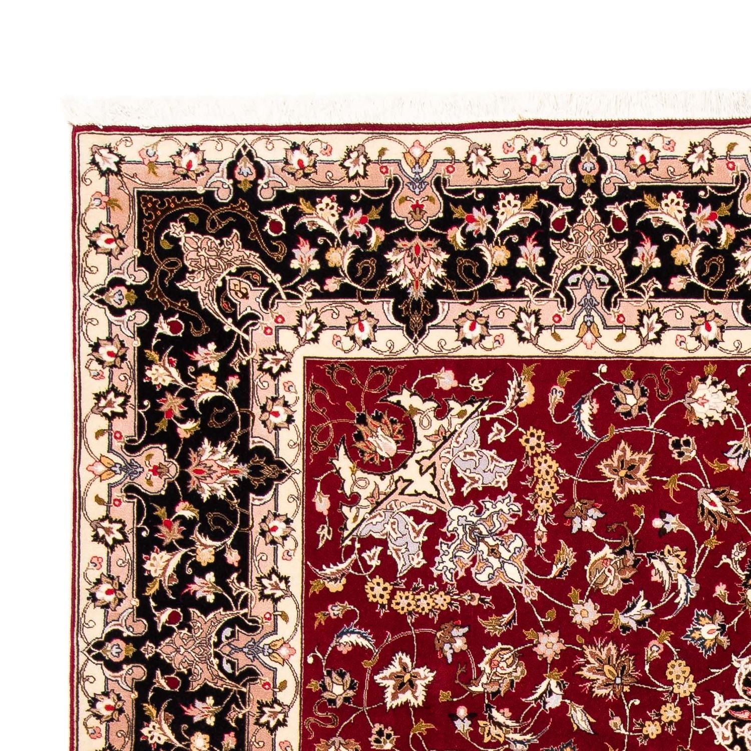 Tappeto Persero - Tabriz - Reale - 303 x 202 cm - rosso scuro