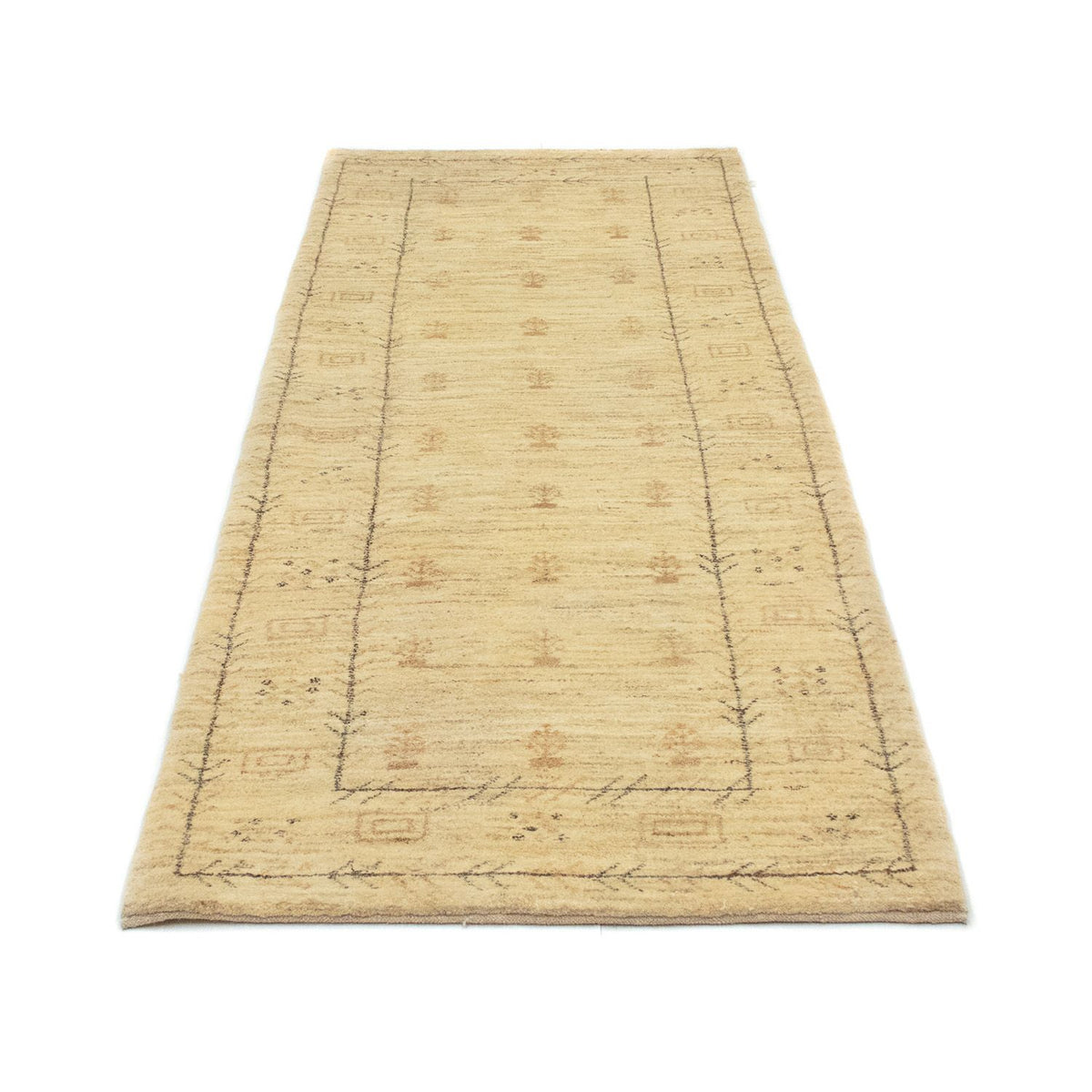 Tappeto corsia Tappeto Gabbeh - Persero - 236 x 85 cm - beige