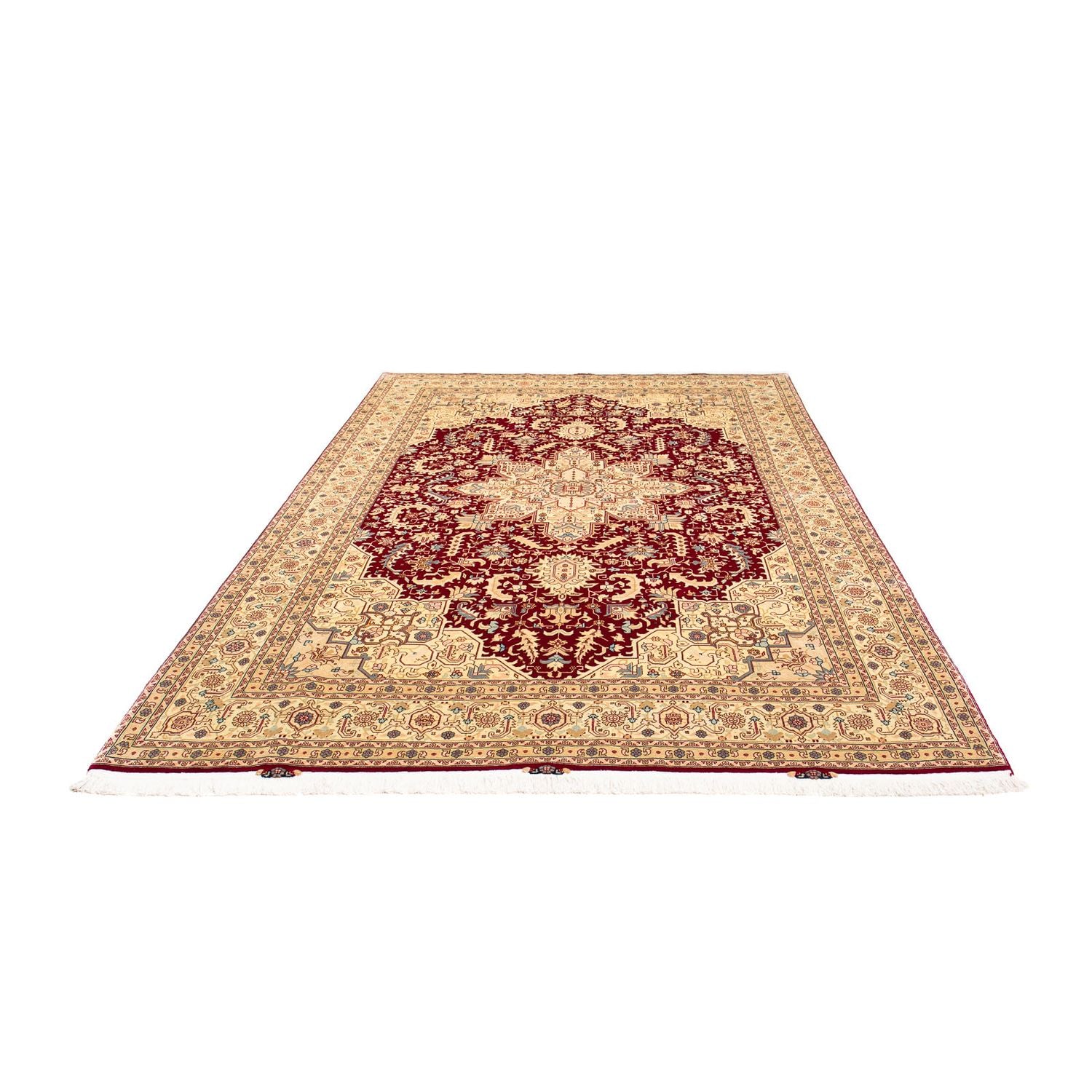 Tappeto Persero - Tabriz - Reale - 300 x 200 cm - rosso scuro
