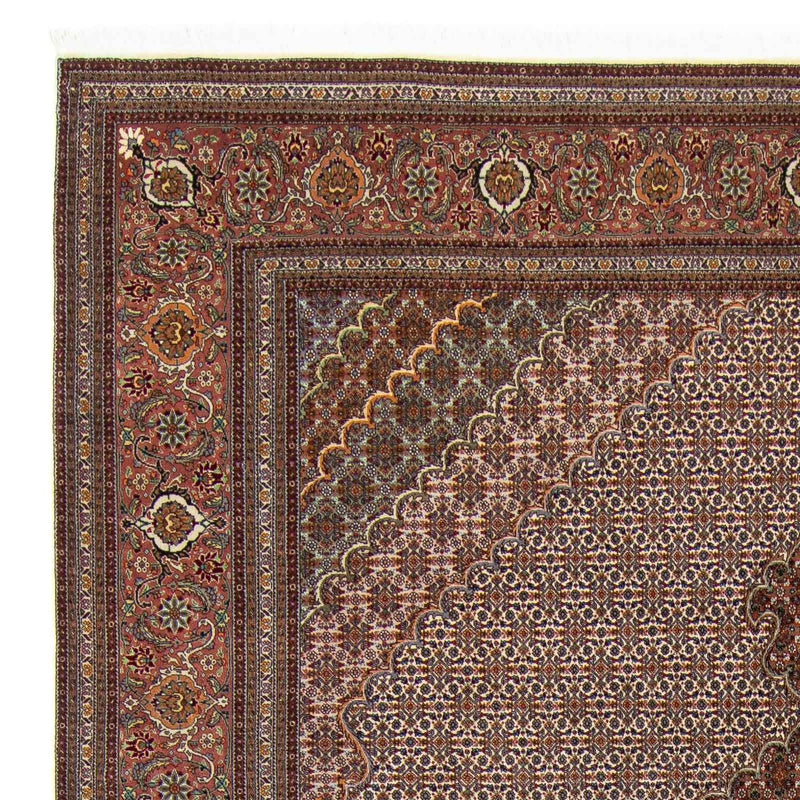 Tappeto Persero - Tabriz - 341 x 251 cm - marrone scuro
