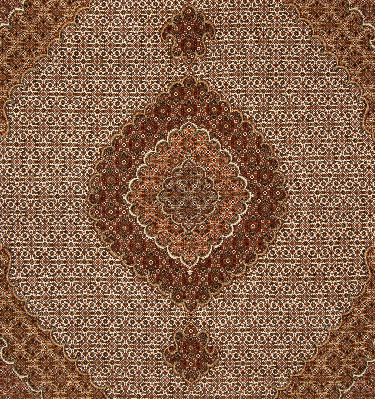 Tappeto Persero - Tabriz - 254 x 205 cm - marrone