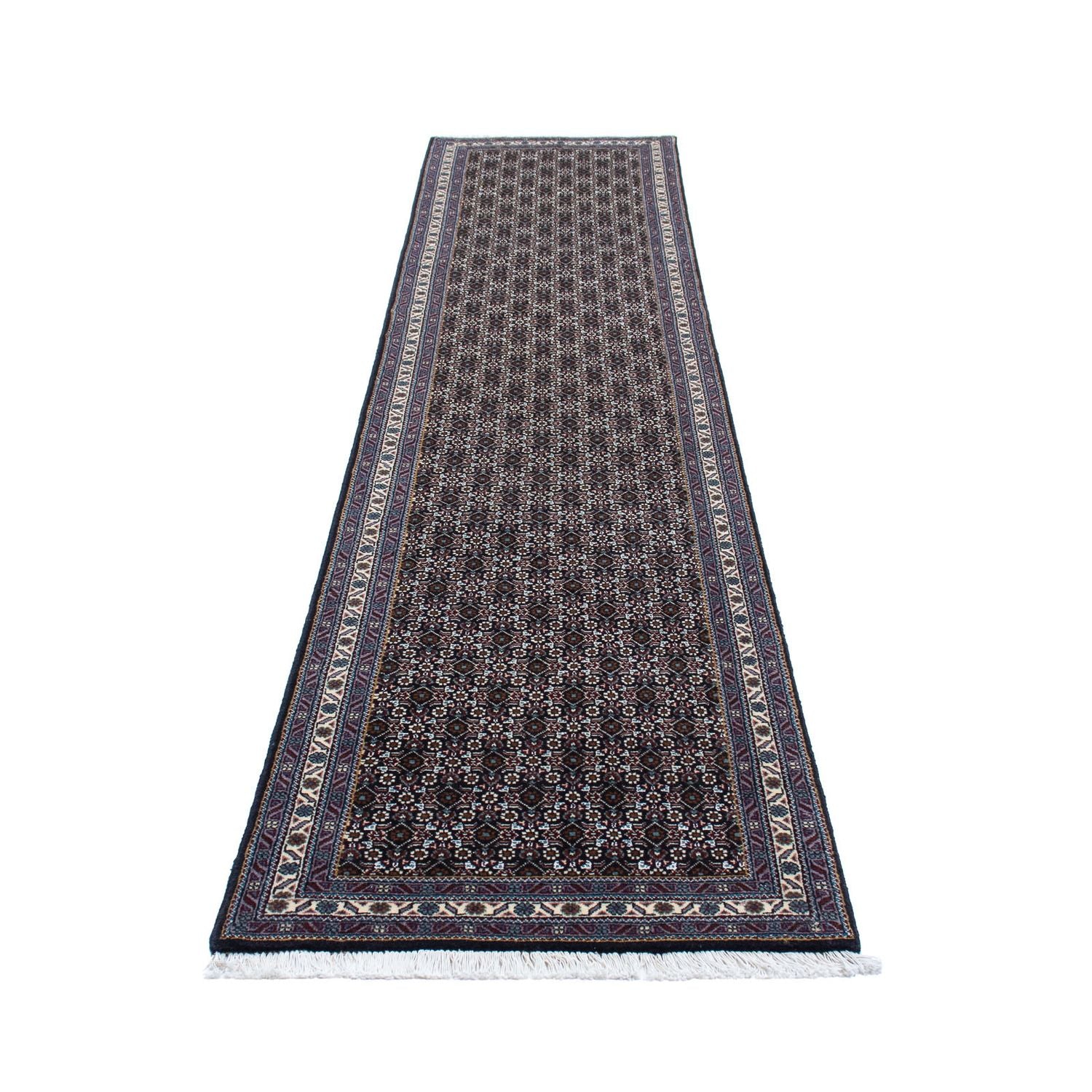 Tappeto corsia Tappeto Persero - Tabriz - 348 x 70 cm - grigio