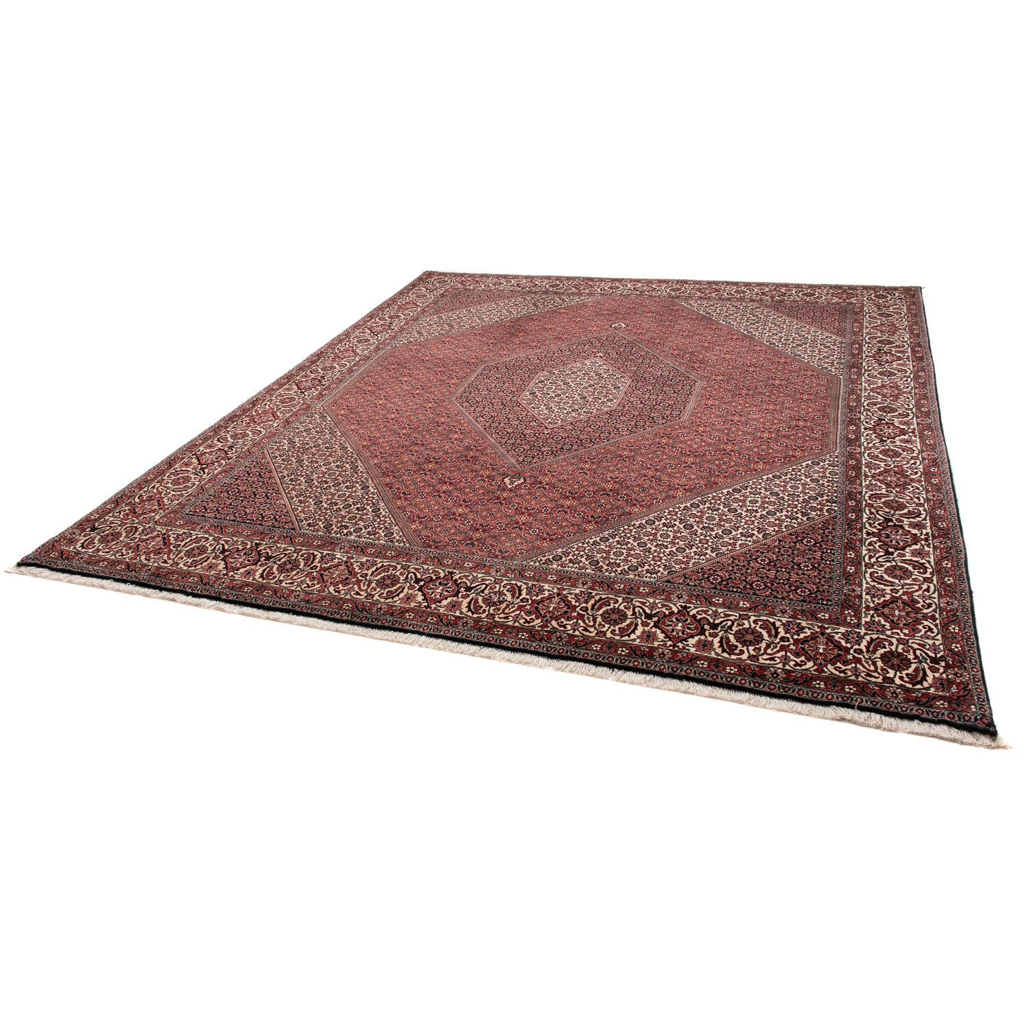 Tappeto Persero - Bidjar - 295 x 251 cm - rosso scuro