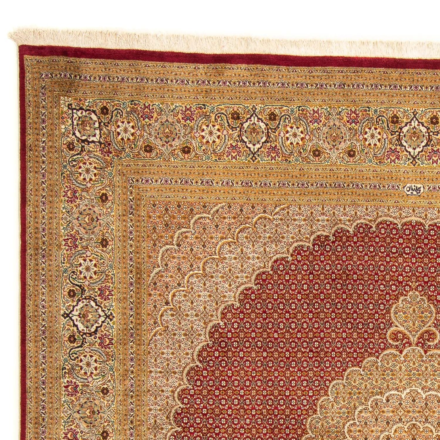Tappeto Persero - Tabriz quadrato  - 248 x 246 cm - rosso scuro