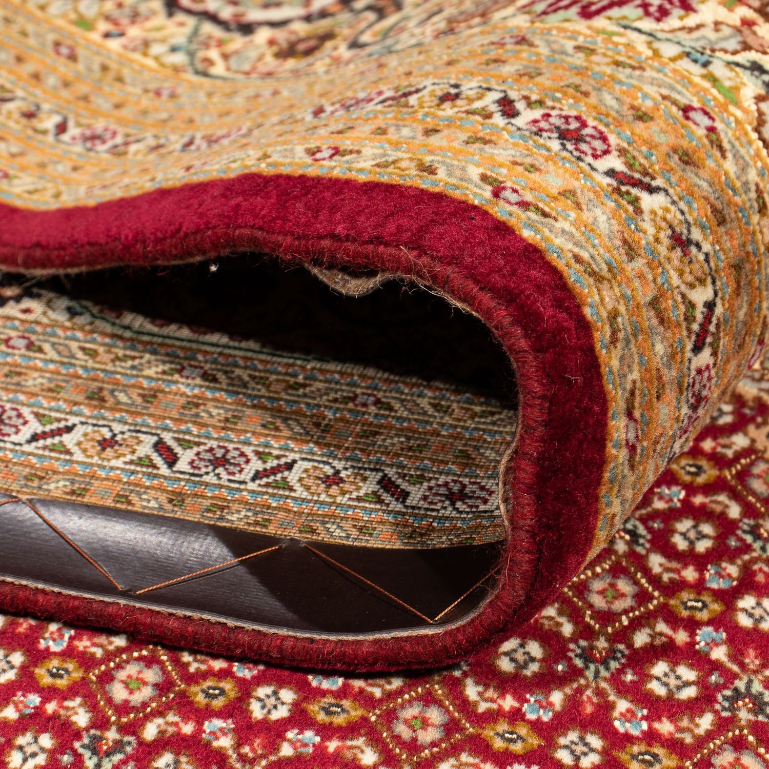 Tappeto Persero - Tabriz quadrato  - 248 x 246 cm - rosso scuro