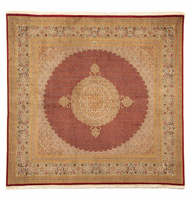 Tappeto Persero - Tabriz quadrato  - 251 x 247 cm - rosso scuro