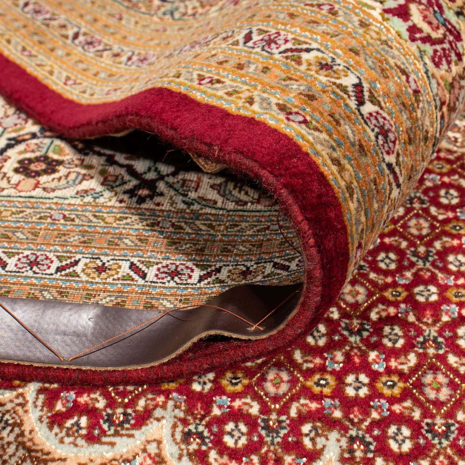 Tappeto Persero - Tabriz quadrato  - 251 x 247 cm - rosso scuro