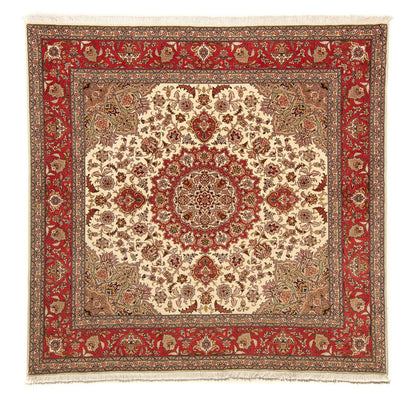 Tappeto Persero - Tabriz - Reale quadrato  - 203 x 200 cm - beige