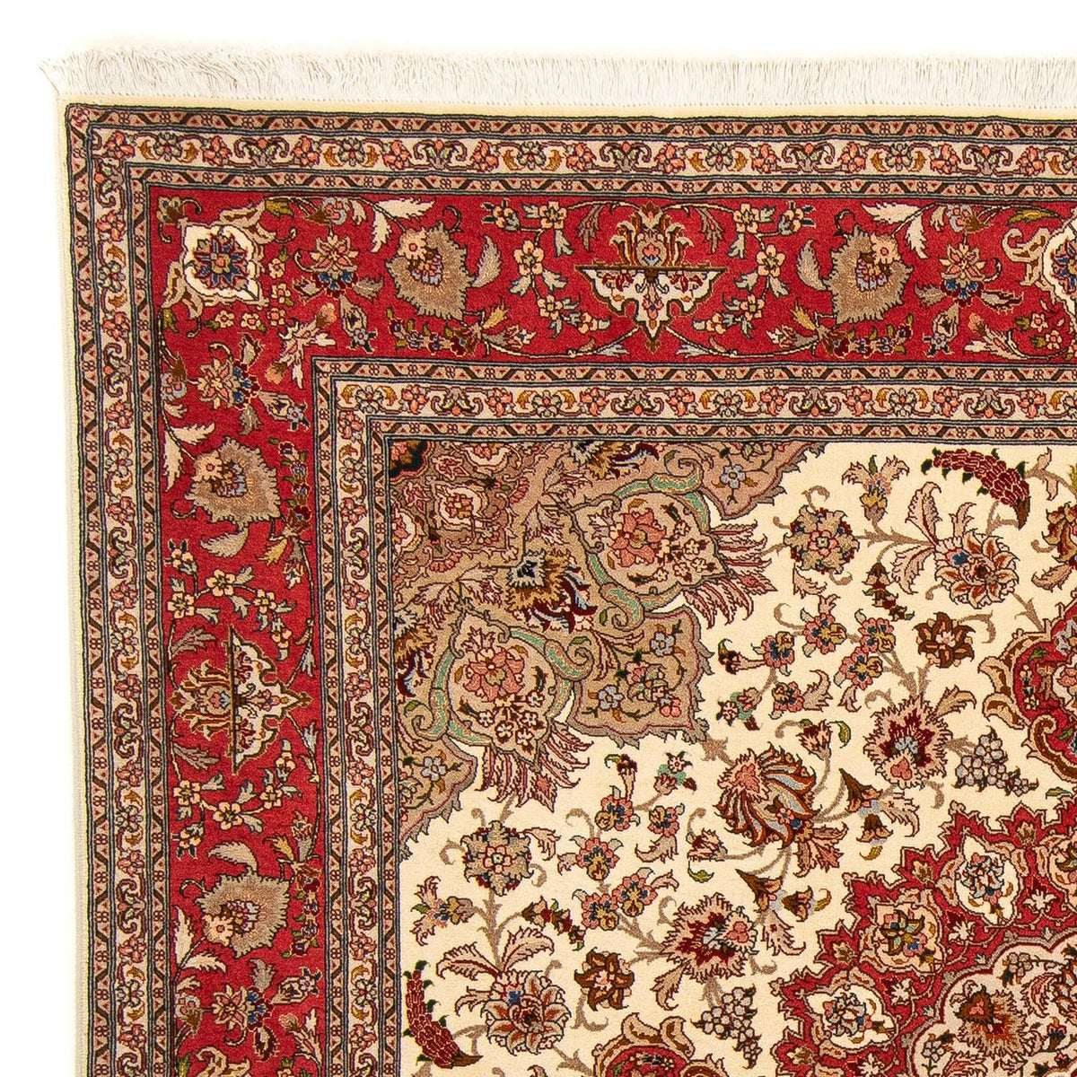 Tappeto Persero - Tabriz - Reale quadrato  - 203 x 200 cm - beige