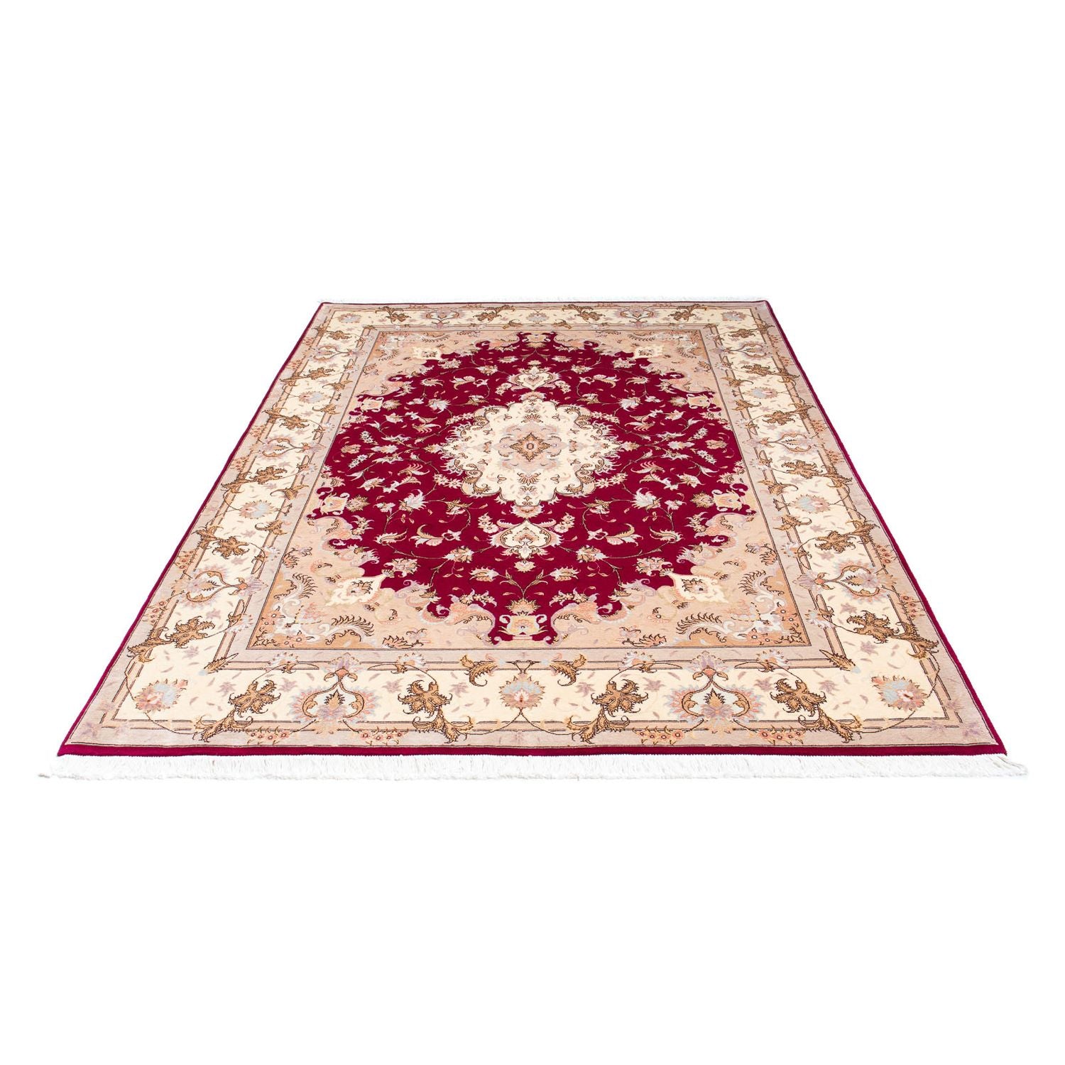 Tappeto Persero - Tabriz - Reale - 243 x 165 cm - rosso scuro