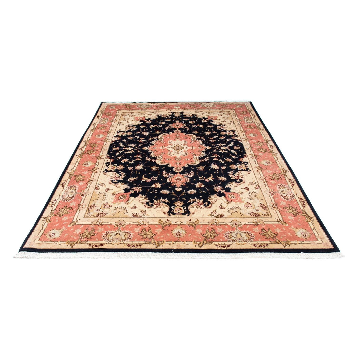 Tappeto Persero - Tabriz - Reale - 245 x 168 cm - blu scuro