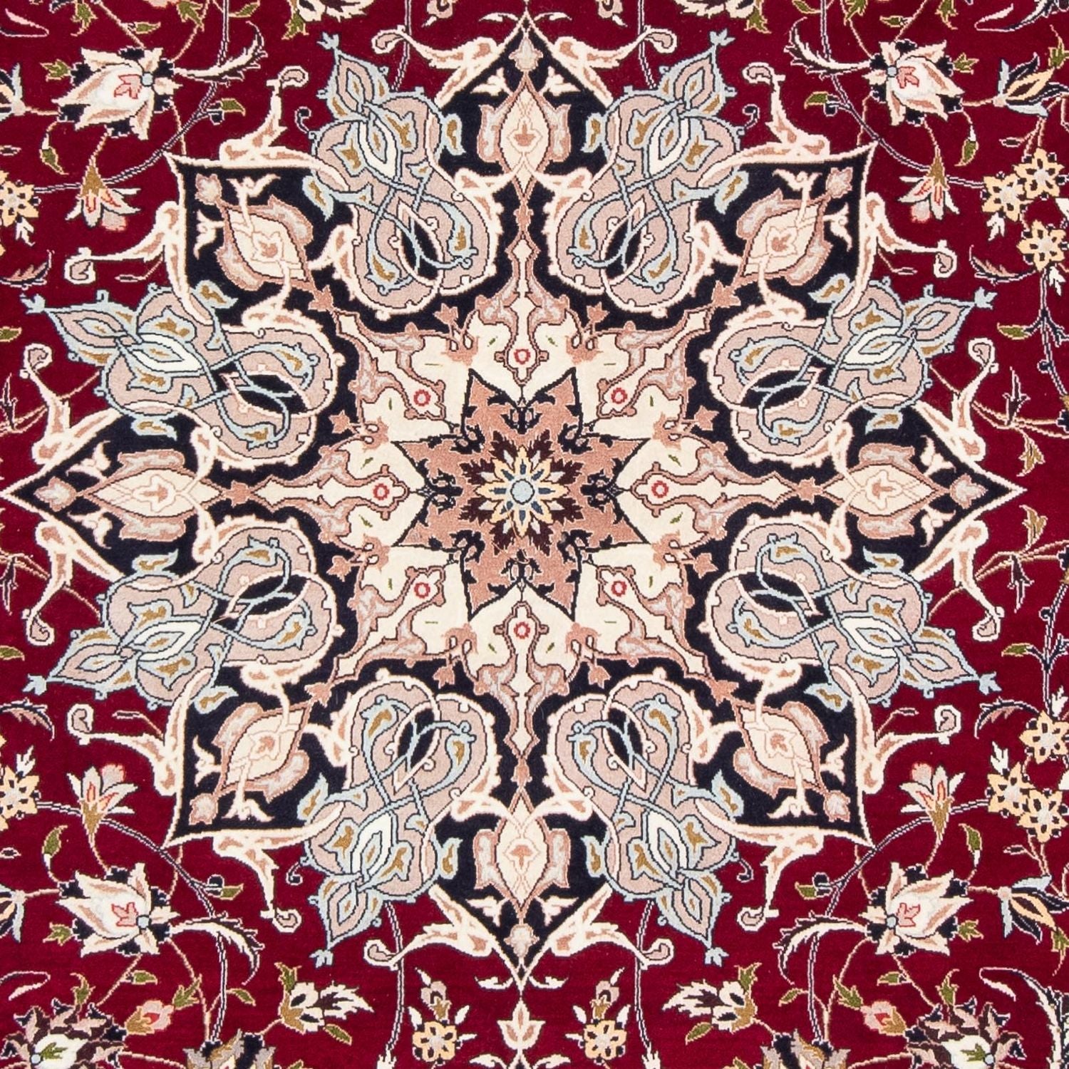 Tappeto Persero - Tabriz - Reale - 305 x 205 cm - rosso scuro